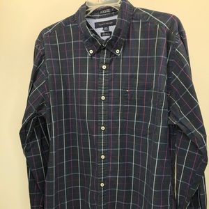 Tommy Hilfiger Checkered Button Down Dress Shirt